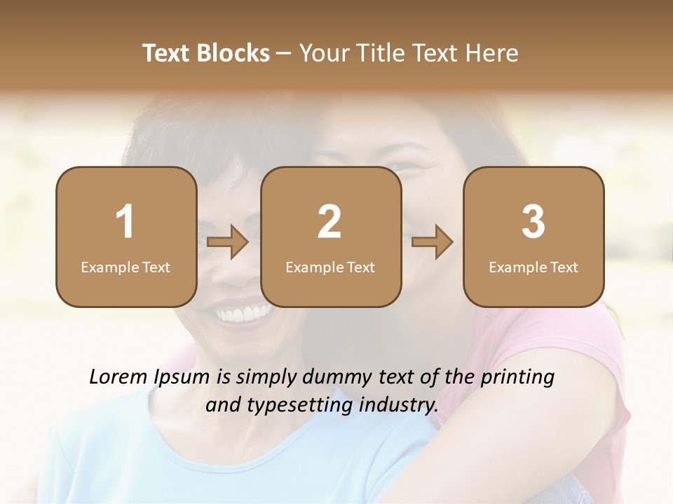 Three Quarter Length Female Horizontal PowerPoint Template