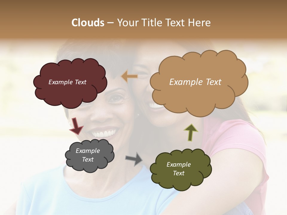 Three Quarter Length Female Horizontal PowerPoint Template