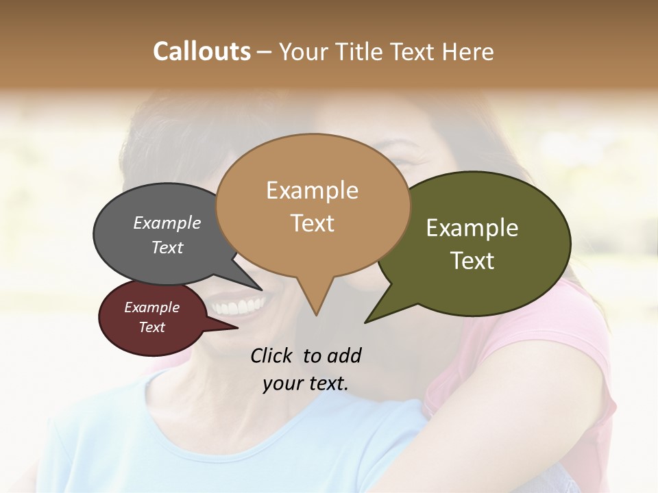 Three Quarter Length Female Horizontal PowerPoint Template