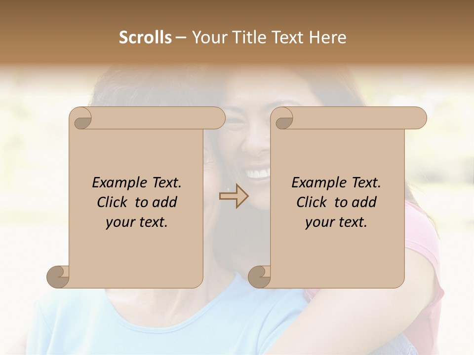 Three Quarter Length Female Horizontal PowerPoint Template