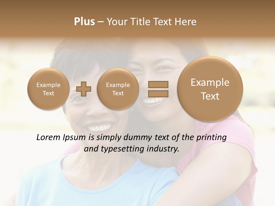 Three Quarter Length Female Horizontal PowerPoint Template