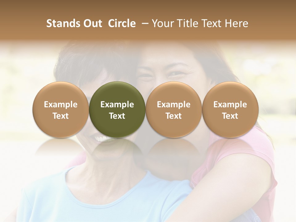 Three Quarter Length Female Horizontal PowerPoint Template