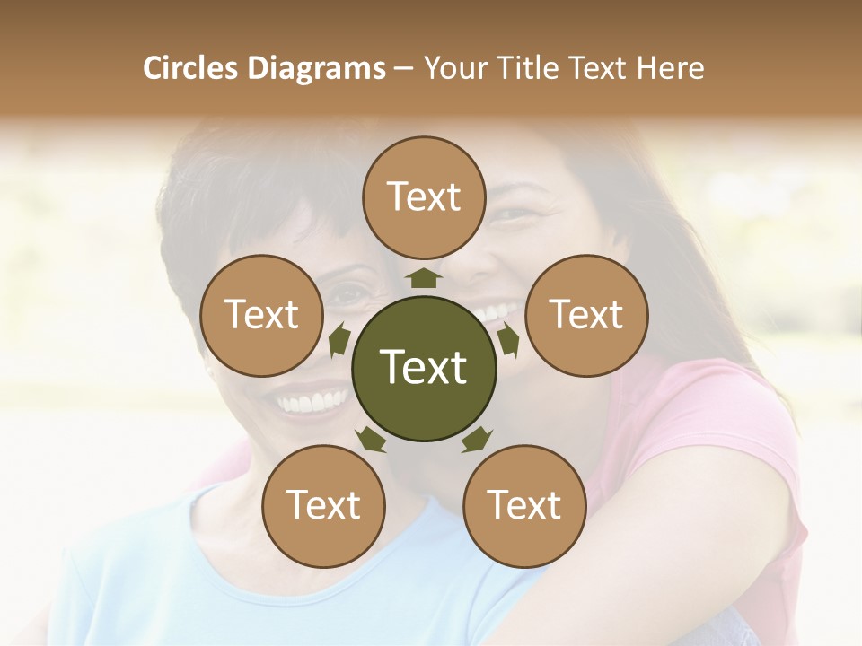 Three Quarter Length Female Horizontal PowerPoint Template