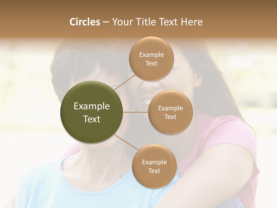 Three Quarter Length Female Horizontal PowerPoint Template