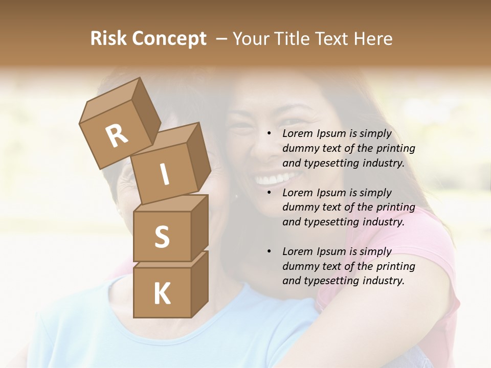 Three Quarter Length Female Horizontal PowerPoint Template