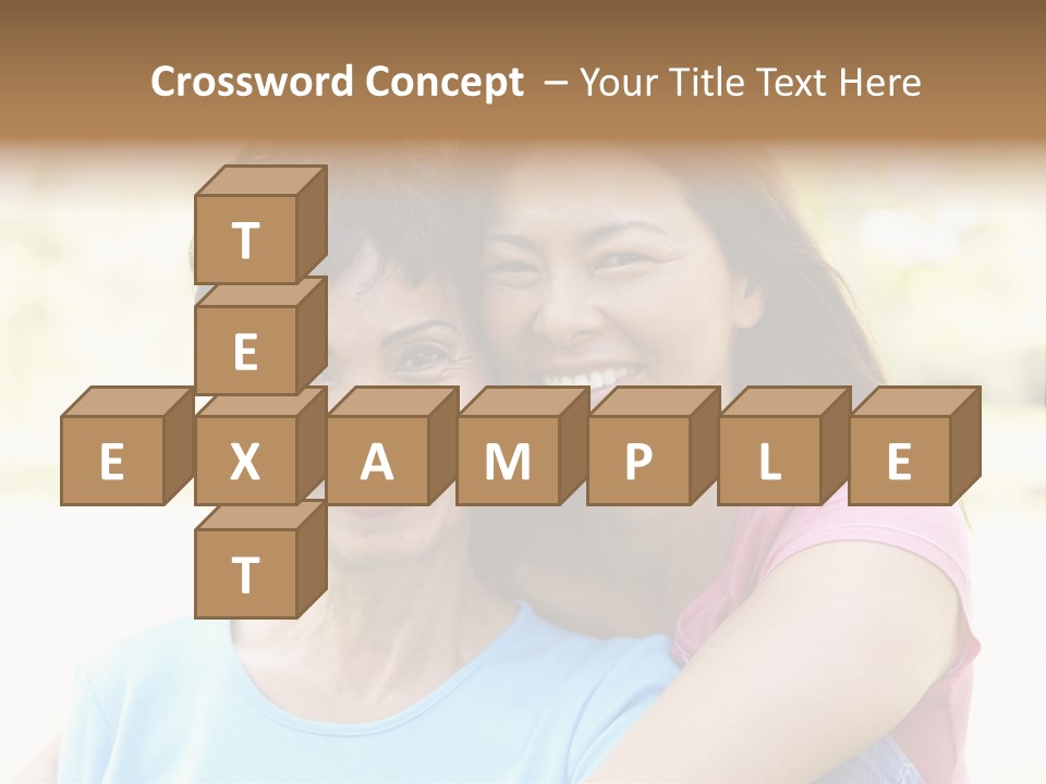 Three Quarter Length Female Horizontal PowerPoint Template