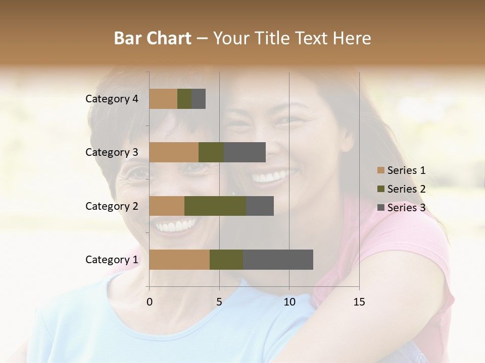 Three Quarter Length Female Horizontal PowerPoint Template