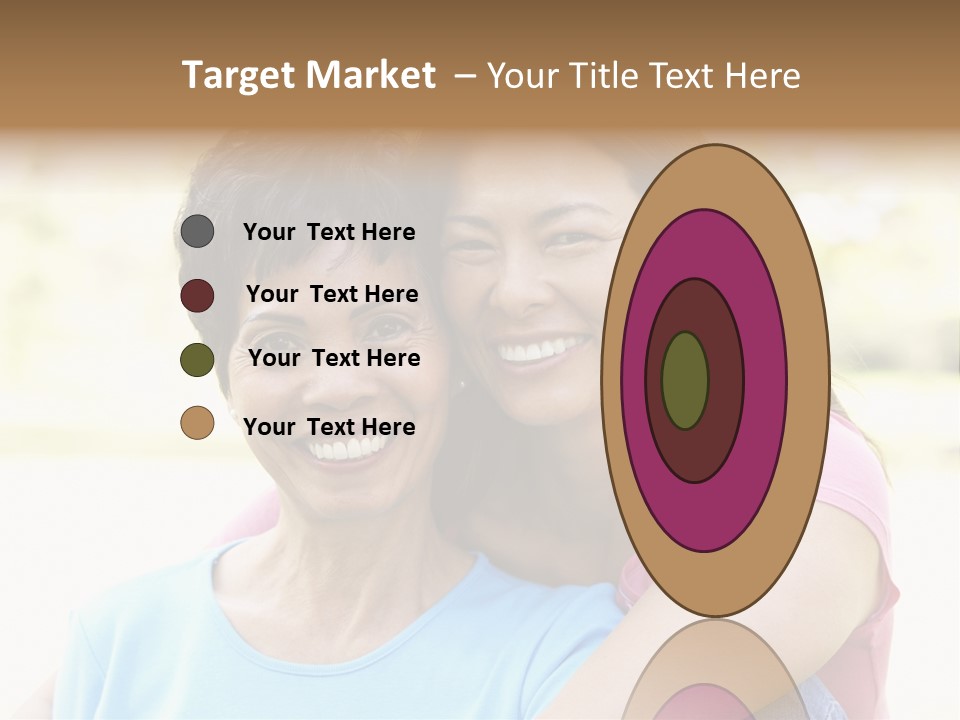 Three Quarter Length Female Horizontal PowerPoint Template