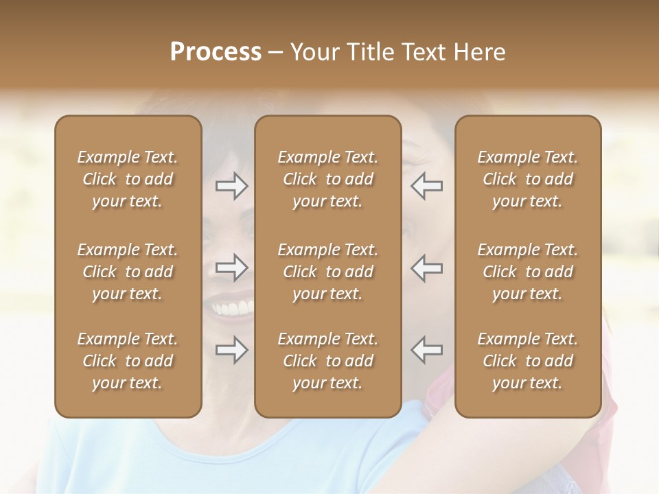 Three Quarter Length Female Horizontal PowerPoint Template