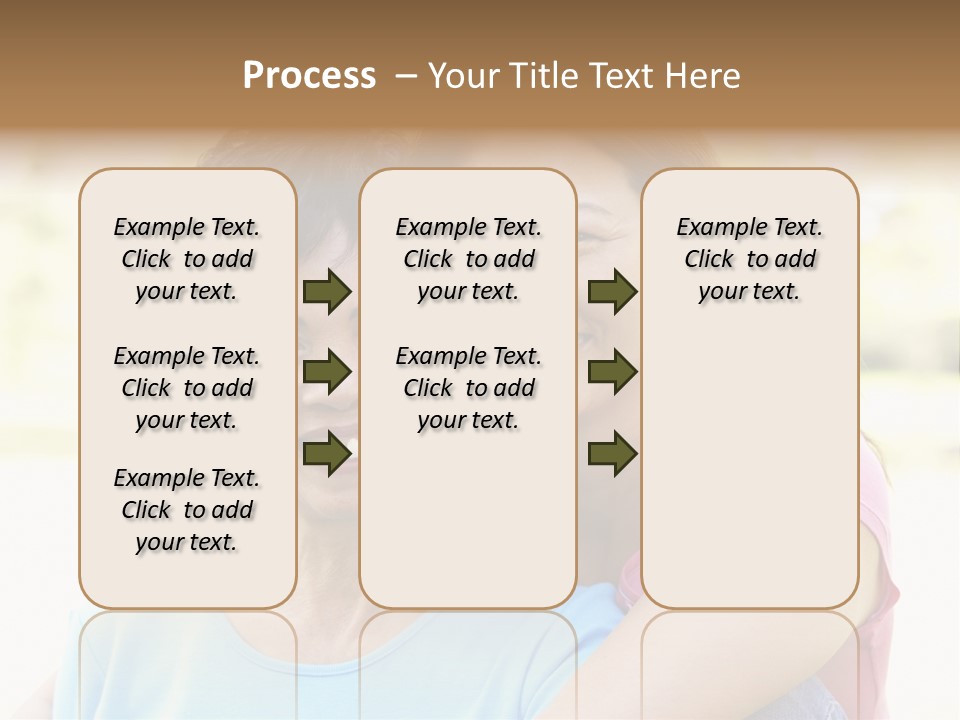 Three Quarter Length Female Horizontal PowerPoint Template