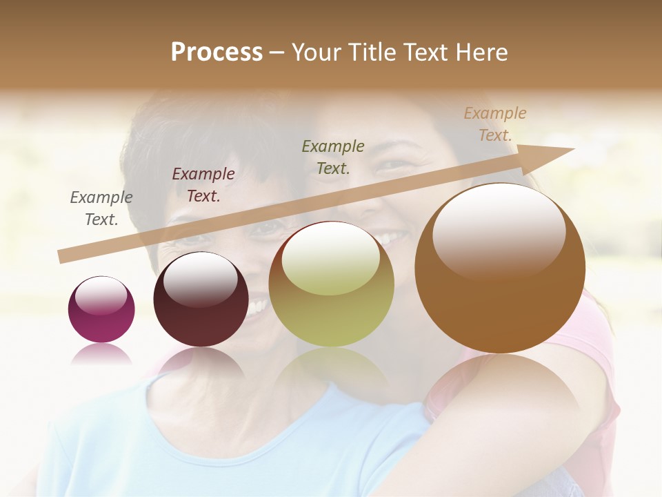 Three Quarter Length Female Horizontal PowerPoint Template