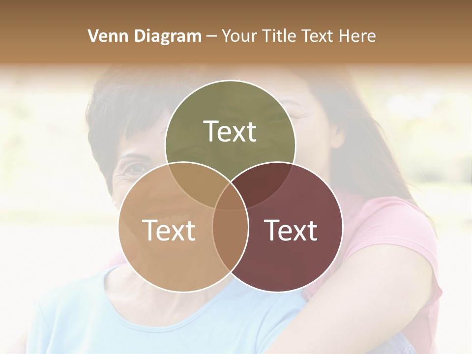 Three Quarter Length Female Horizontal PowerPoint Template