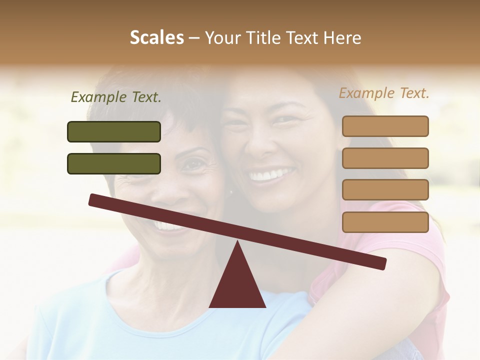 Three Quarter Length Female Horizontal PowerPoint Template