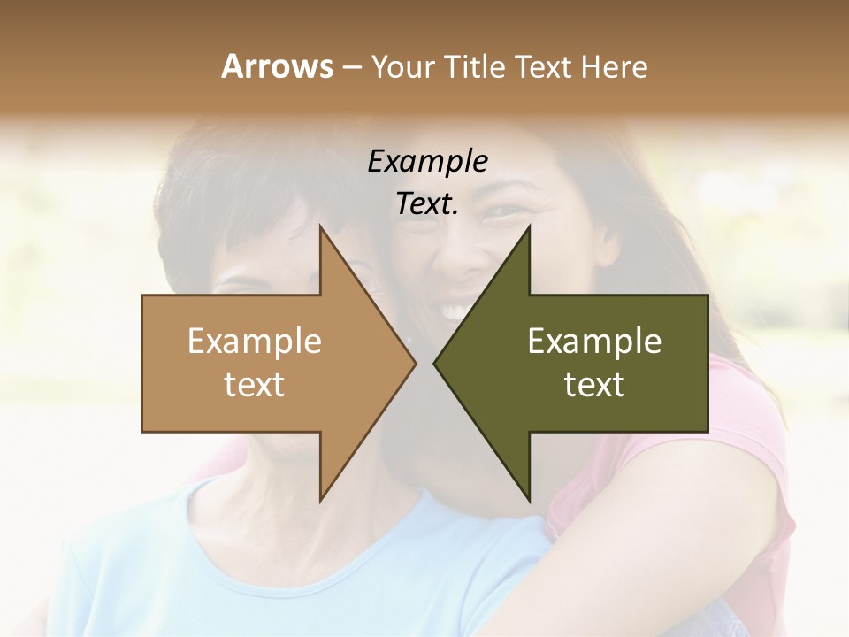 Three Quarter Length Female Horizontal PowerPoint Template