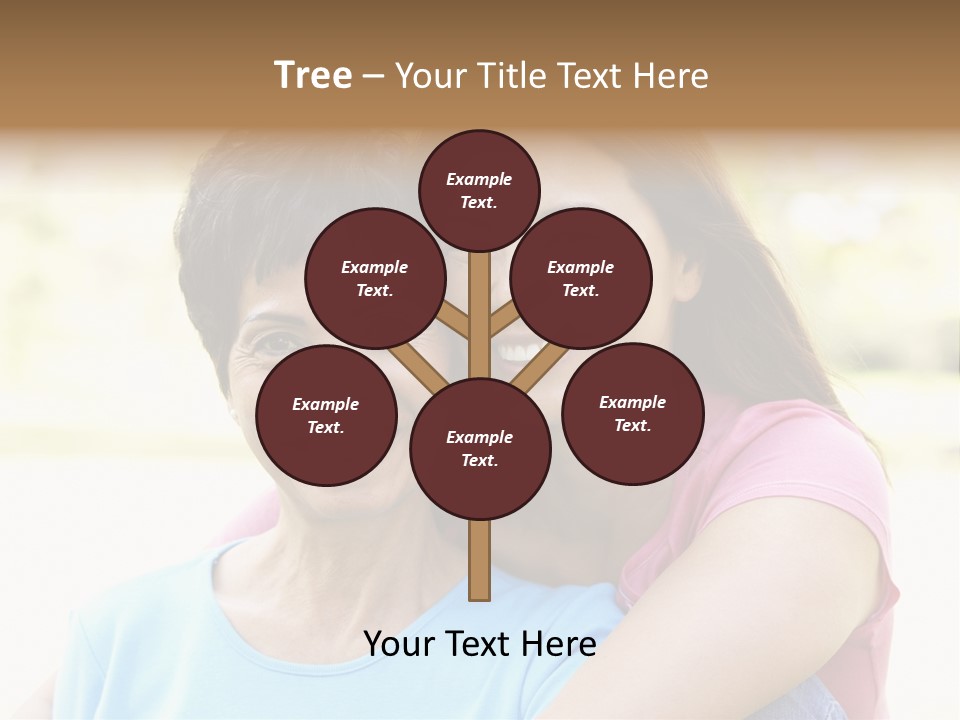 Three Quarter Length Female Horizontal PowerPoint Template