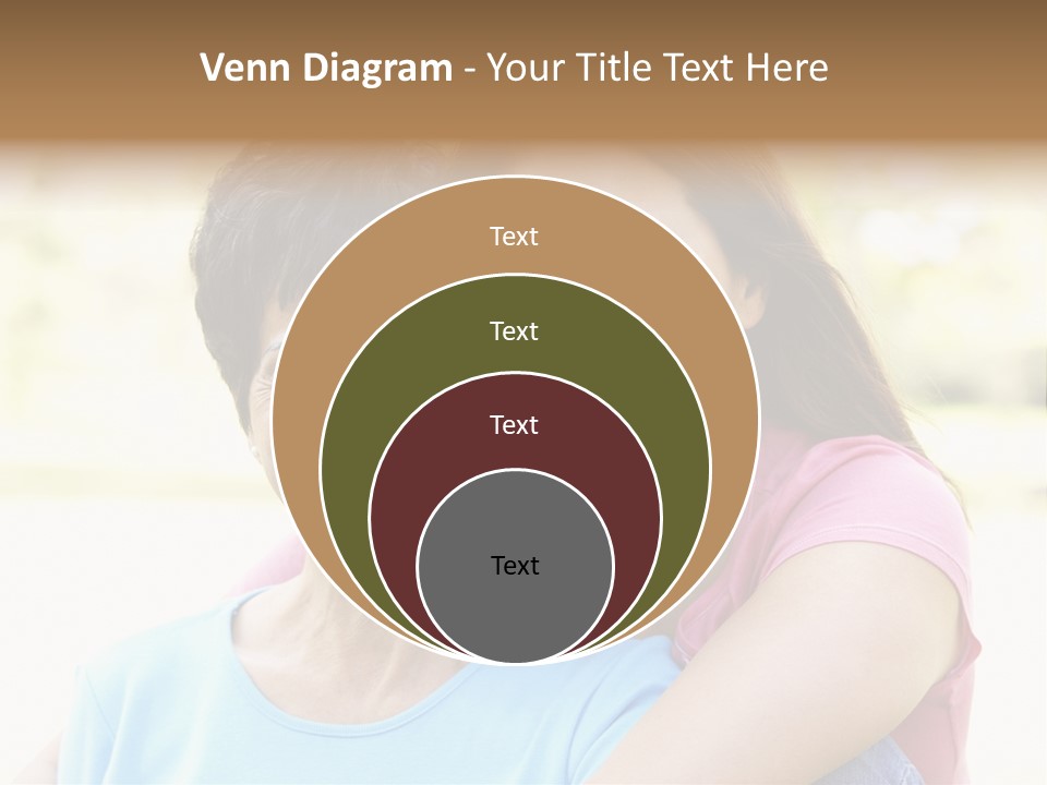 Three Quarter Length Female Horizontal PowerPoint Template