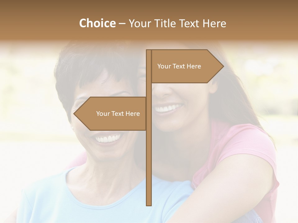 Three Quarter Length Female Horizontal PowerPoint Template