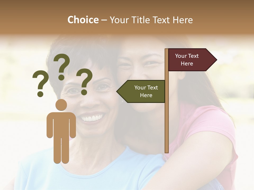 Three Quarter Length Female Horizontal PowerPoint Template