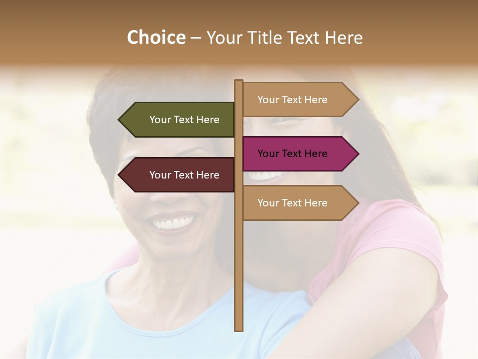 Three Quarter Length Female Horizontal PowerPoint Template