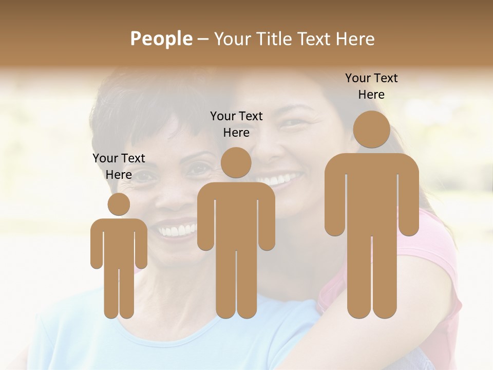 Three Quarter Length Female Horizontal PowerPoint Template