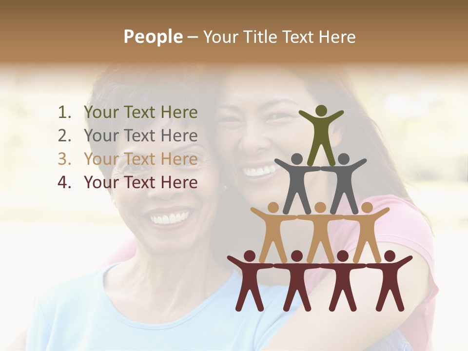 Three Quarter Length Female Horizontal PowerPoint Template