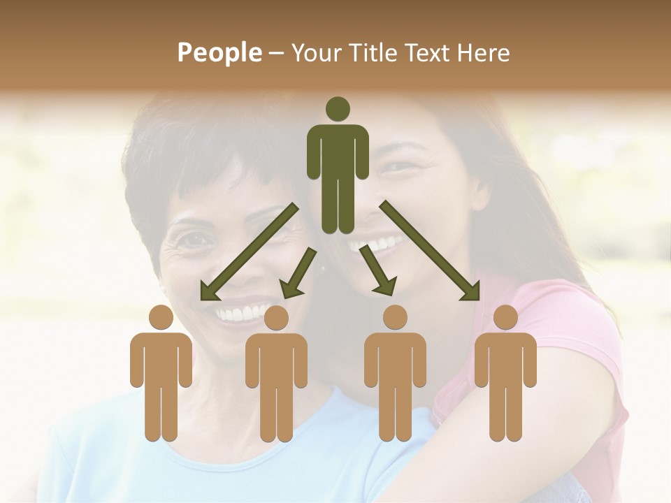 Three Quarter Length Female Horizontal PowerPoint Template