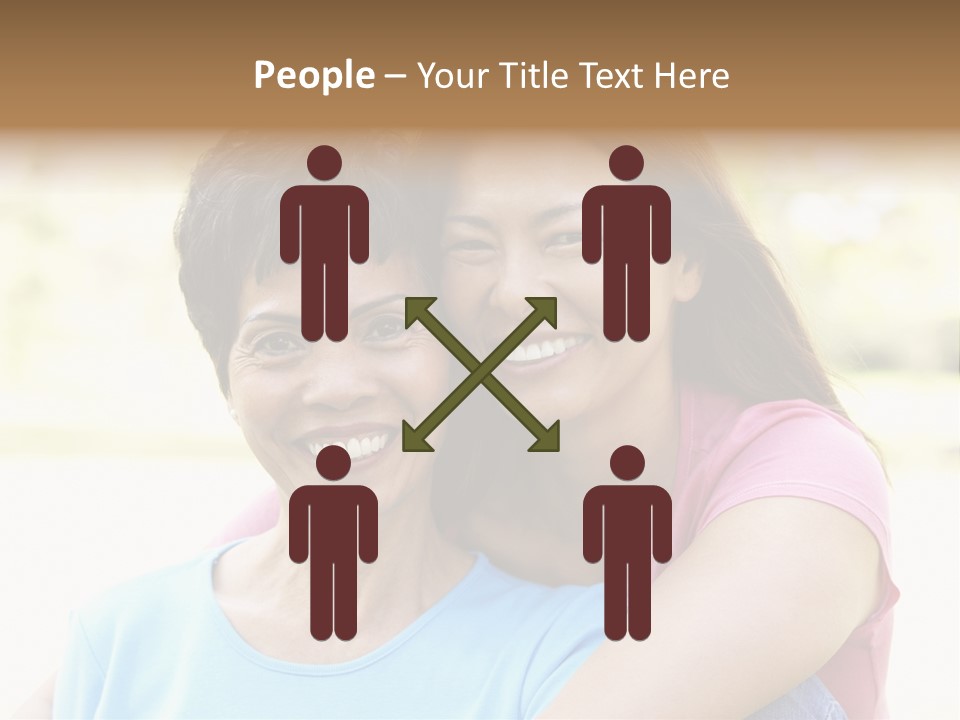 Three Quarter Length Female Horizontal PowerPoint Template