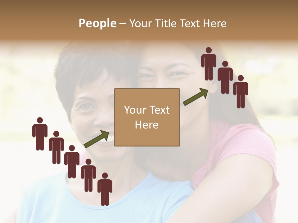 Three Quarter Length Female Horizontal PowerPoint Template