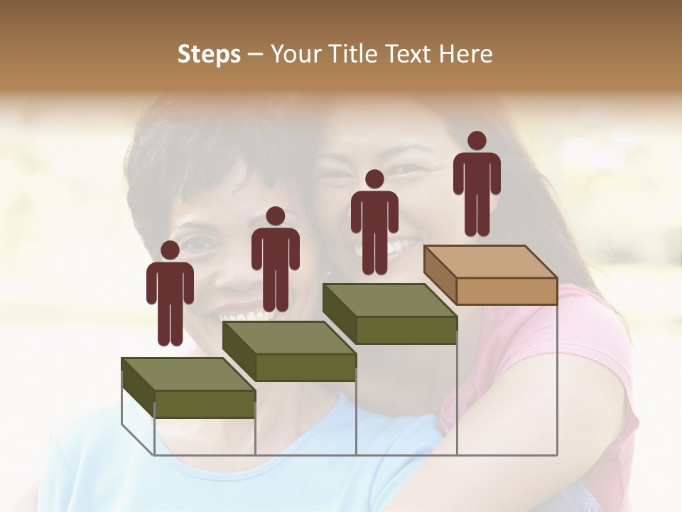 Three Quarter Length Female Horizontal PowerPoint Template