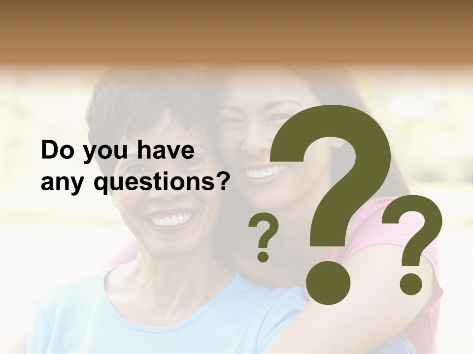 Three Quarter Length Female Horizontal PowerPoint Template