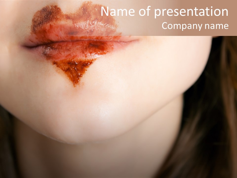 Chocolate Tasty Teeth PowerPoint Template