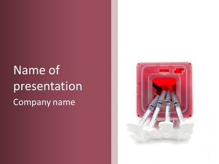 A Group Of Toothbrushes In A Plastic Case PowerPoint Template