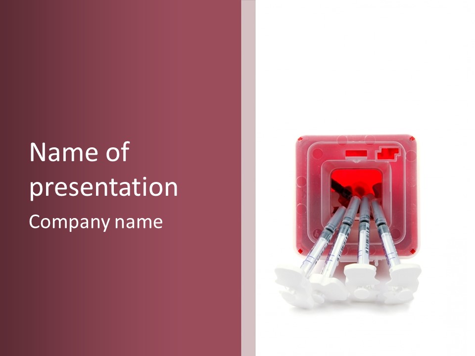 A Group Of Toothbrushes In A Plastic Case PowerPoint Template