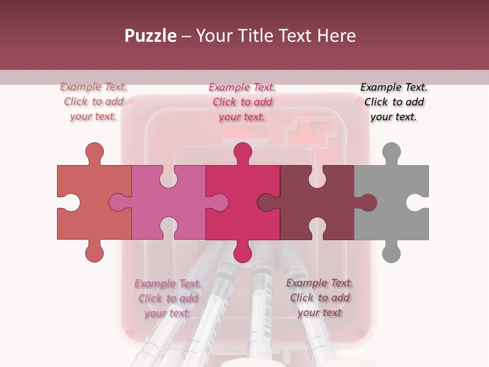 A Group Of Toothbrushes In A Plastic Case PowerPoint Template