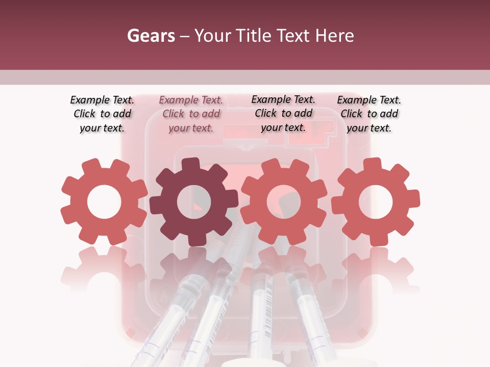 A Group Of Toothbrushes In A Plastic Case PowerPoint Template