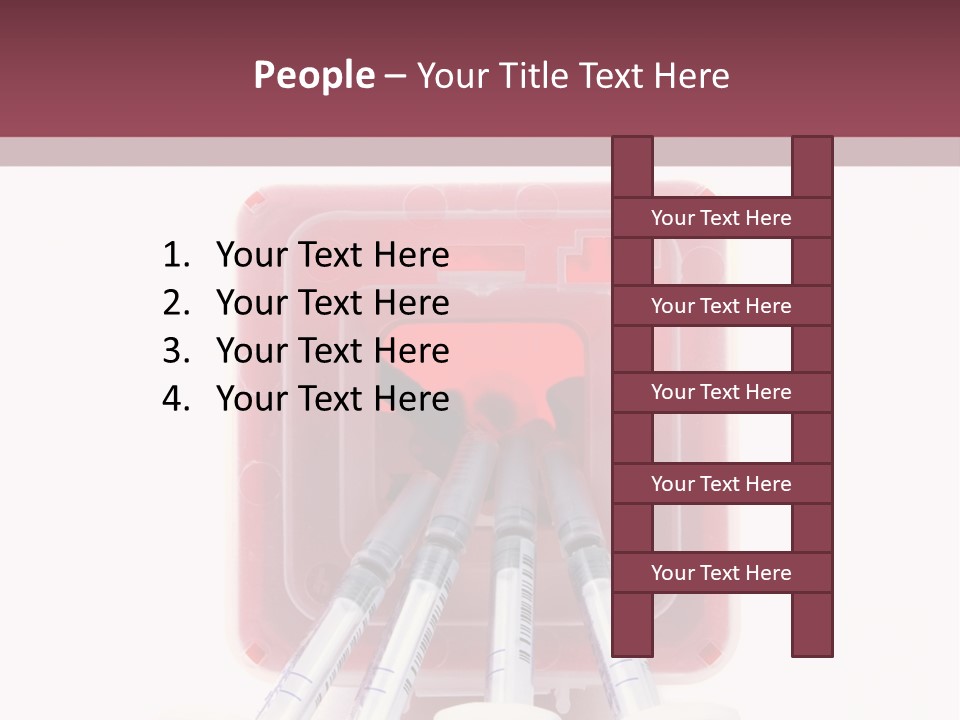 A Group Of Toothbrushes In A Plastic Case PowerPoint Template