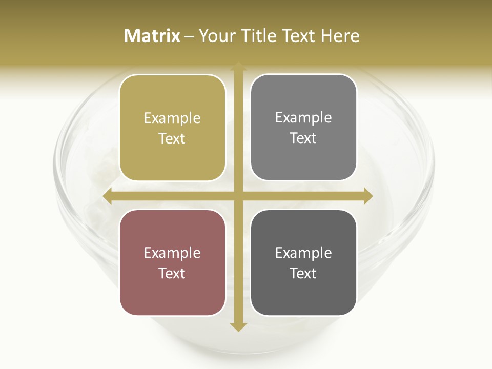 A Bowl Of Whipped Cream On A White Background PowerPoint Template