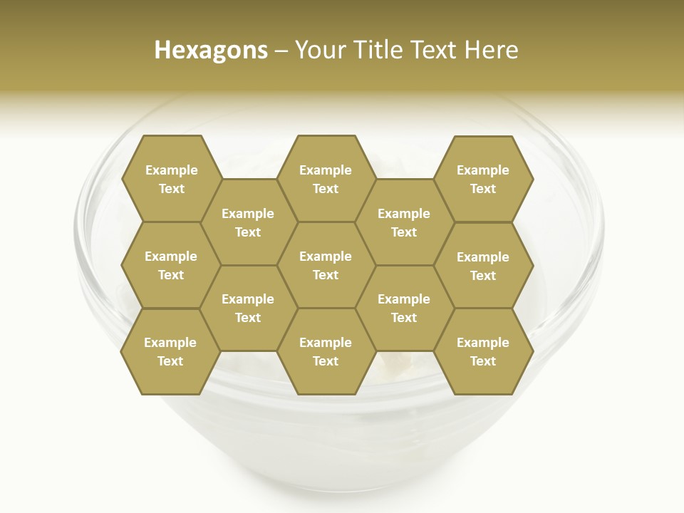 A Bowl Of Whipped Cream On A White Background PowerPoint Template