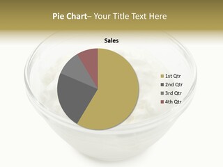 A Bowl Of Whipped Cream On A White Background PowerPoint Template