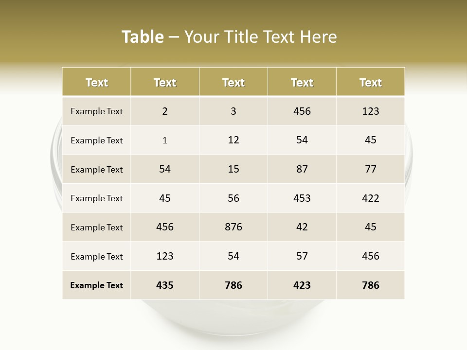 A Bowl Of Whipped Cream On A White Background PowerPoint Template