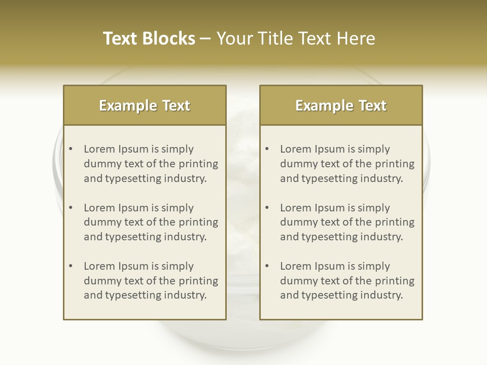 A Bowl Of Whipped Cream On A White Background PowerPoint Template