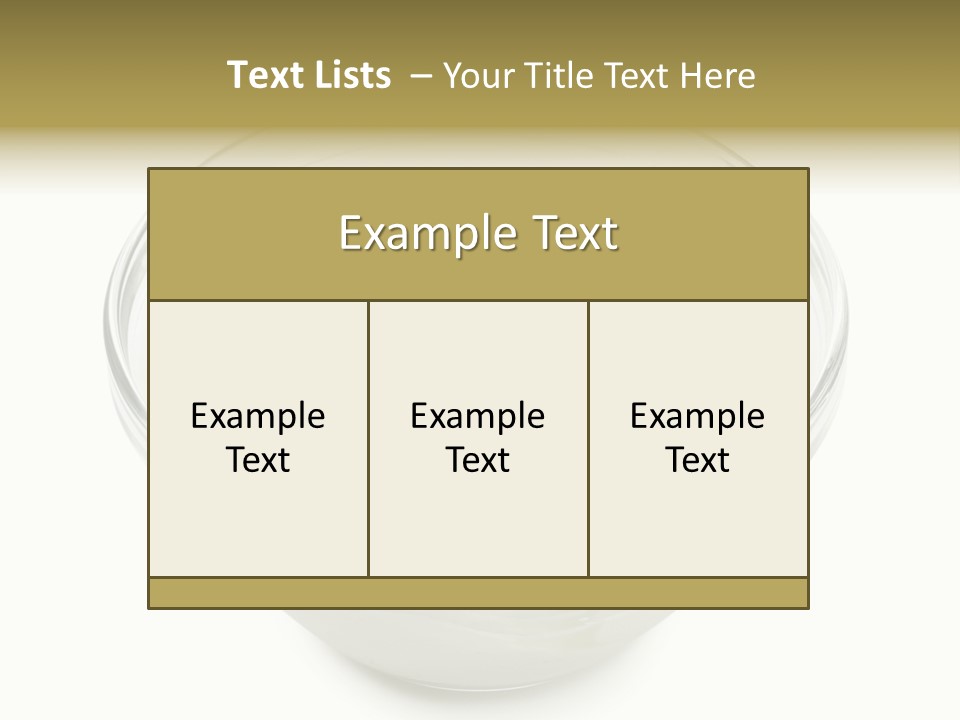 A Bowl Of Whipped Cream On A White Background PowerPoint Template