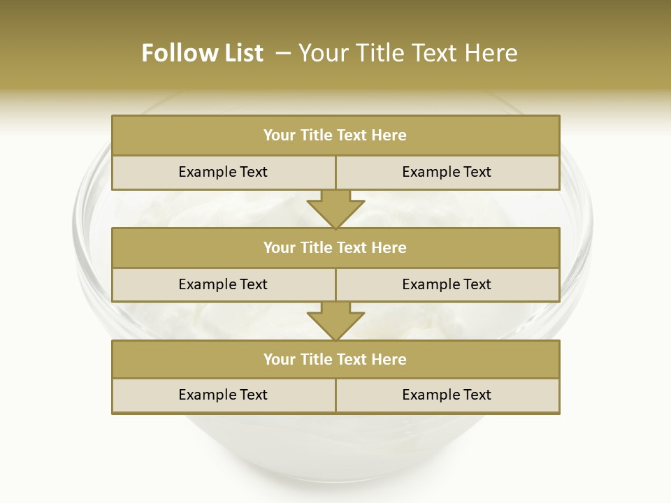 A Bowl Of Whipped Cream On A White Background PowerPoint Template