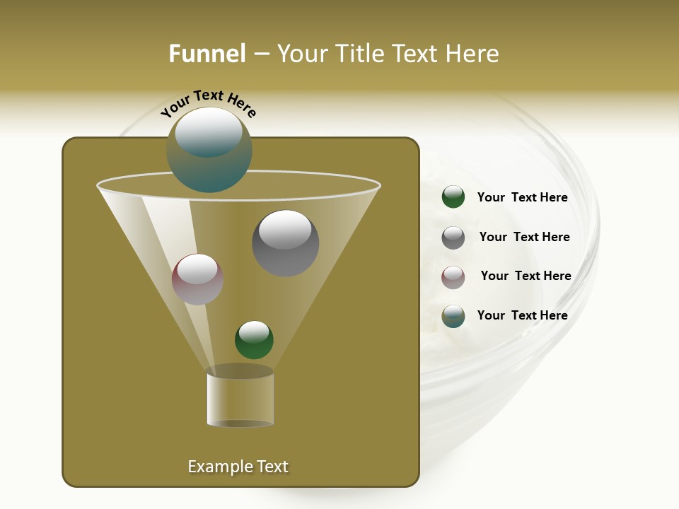 A Bowl Of Whipped Cream On A White Background PowerPoint Template