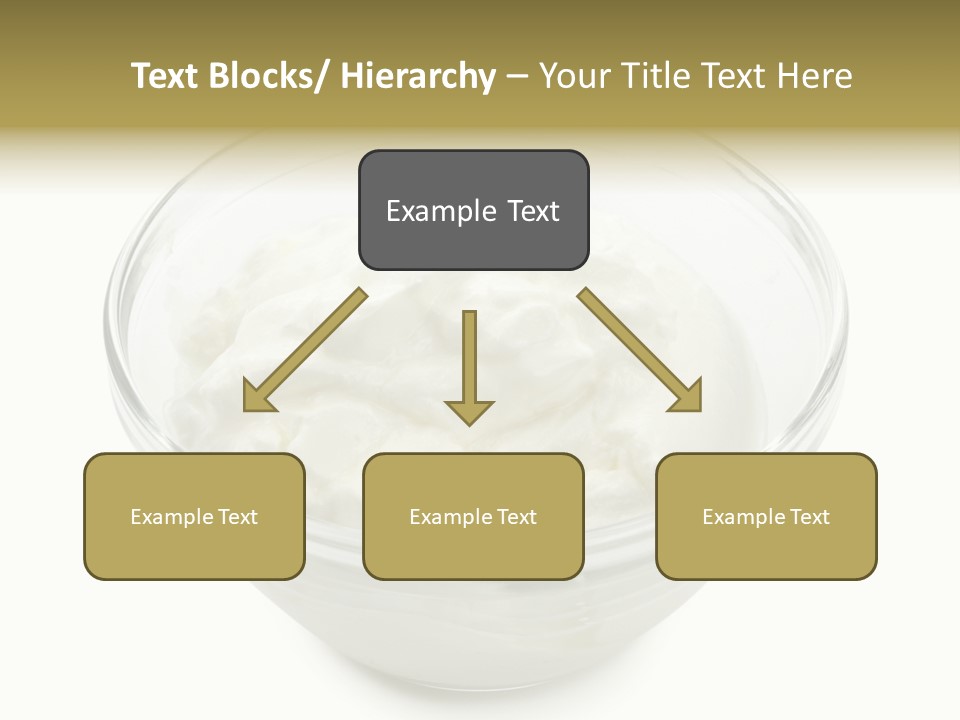 A Bowl Of Whipped Cream On A White Background PowerPoint Template