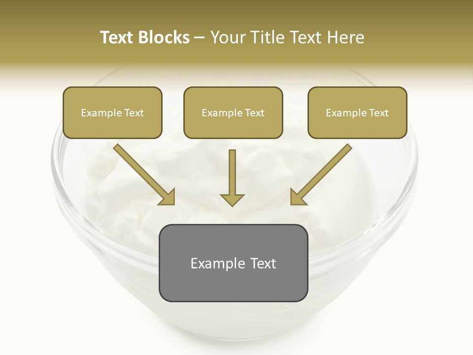 A Bowl Of Whipped Cream On A White Background PowerPoint Template