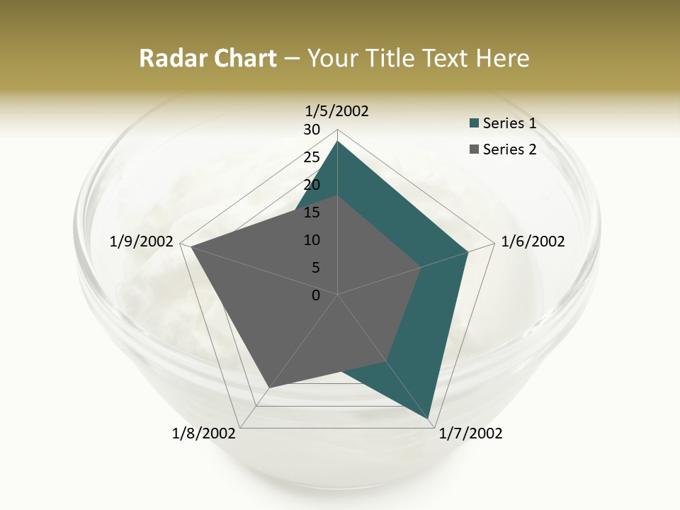 A Bowl Of Whipped Cream On A White Background PowerPoint Template