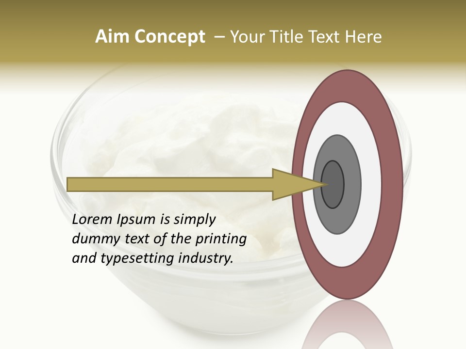 A Bowl Of Whipped Cream On A White Background PowerPoint Template