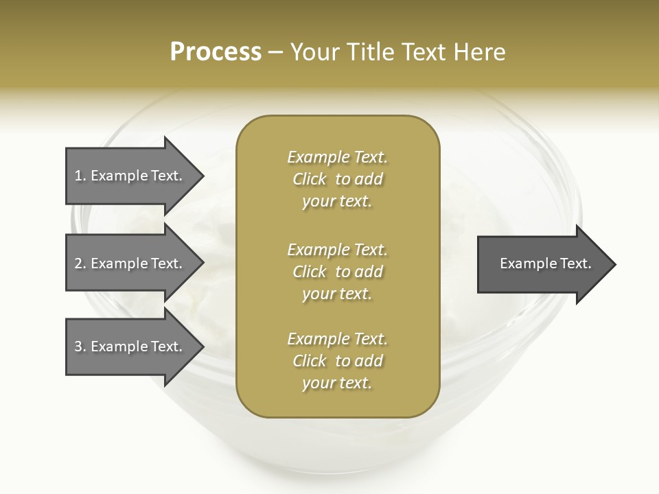 A Bowl Of Whipped Cream On A White Background PowerPoint Template