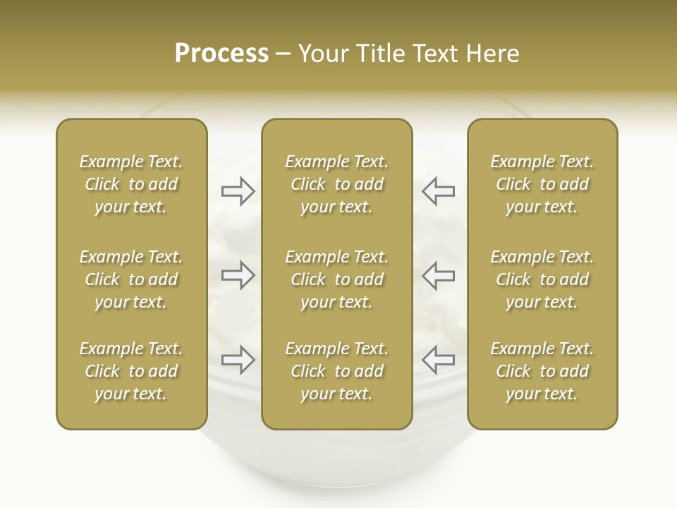 A Bowl Of Whipped Cream On A White Background PowerPoint Template